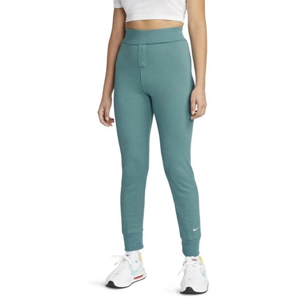 Nike Sportswear Everyday Legging Womens S Green Yoga Athletic Waffle Knit Pant